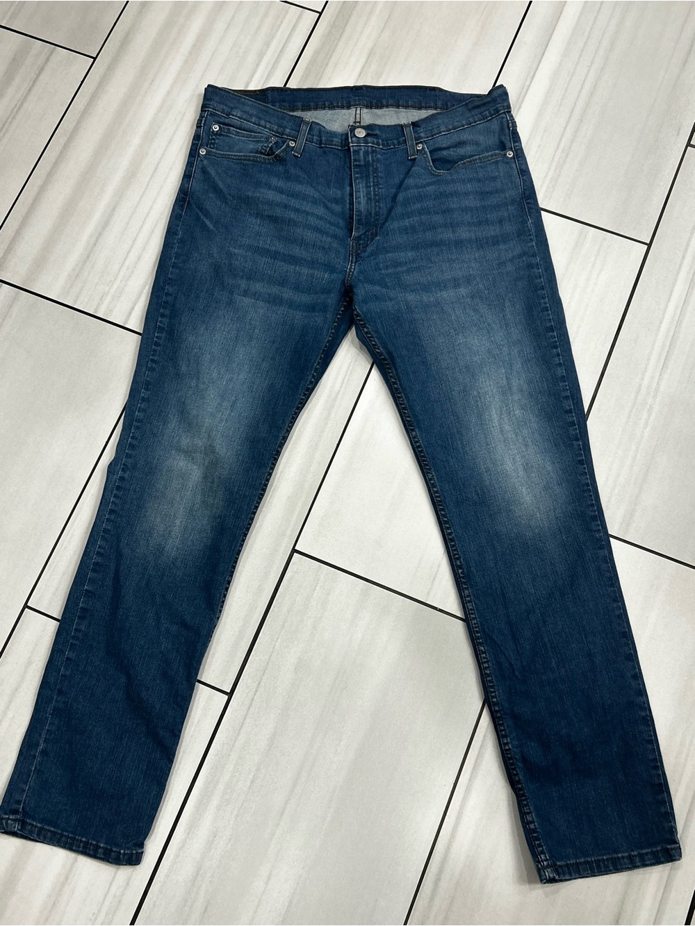 Levi's 511 Slim Jeans Mens 38x34 Dark Wash Stretch Tapered Leg Workwear Casual